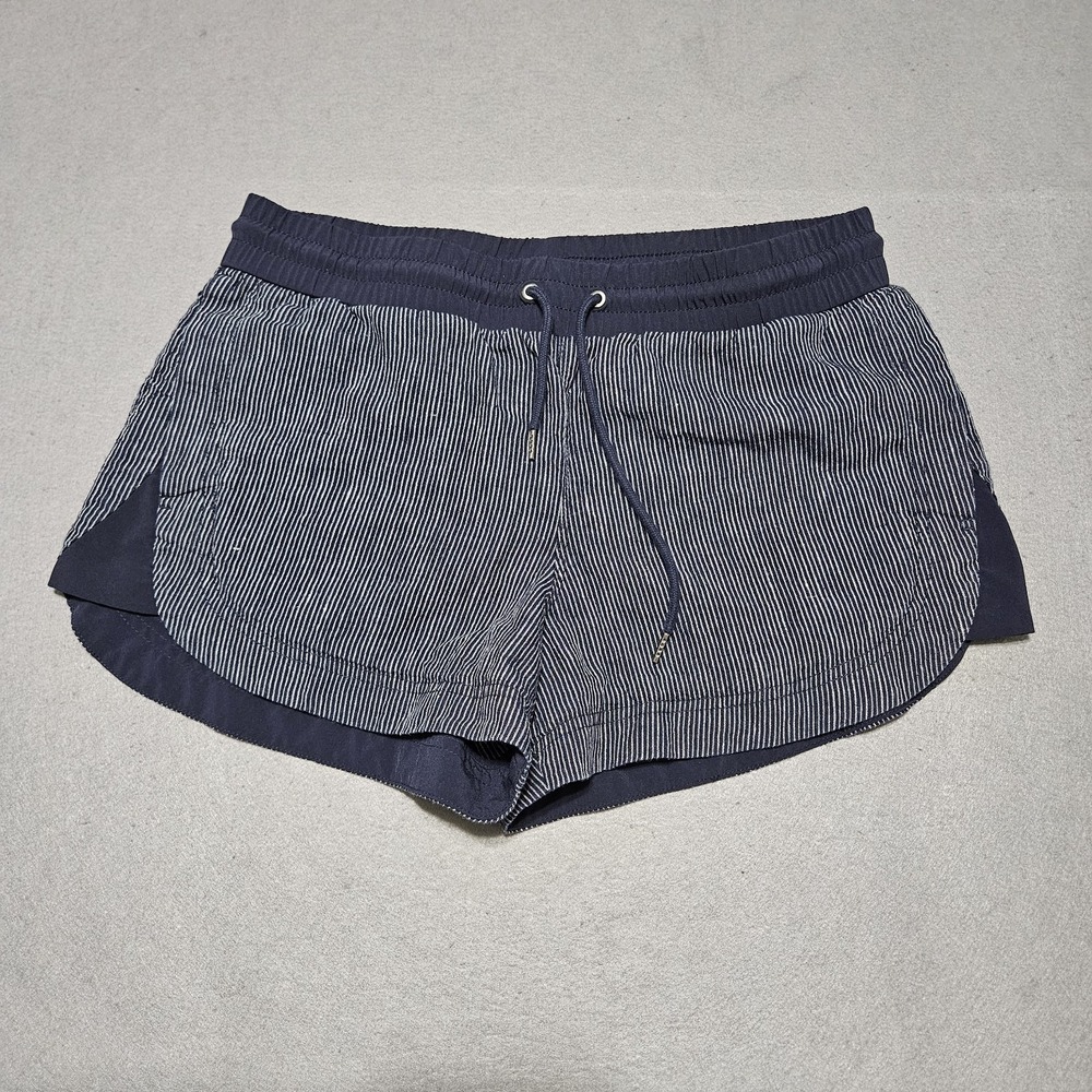Athleta Navy and White Striped Athletic Shorts